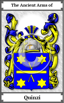Quinzi Family Crest Download (JPG)  Book Plated - 150 DPI