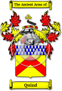 Quind Family Crest Download (jpg) Legacy Series - 150 DPI