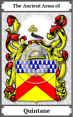 Quintane Family Crest Download (JPG) Book Plated - 600 DPI