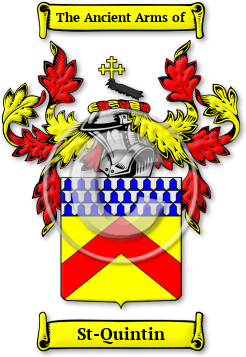 St-Quintin Family Crest Download (jpg) Legacy Series - 150 DPI