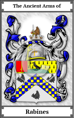 Rabines Family Crest Download (JPG)  Book Plated - 150 DPI