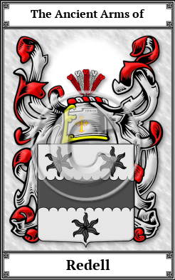 Redell Family Crest Download (JPG)  Book Plated - 150 DPI