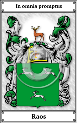 Raos Family Crest Download (JPG)  Book Plated - 150 DPI