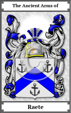 Raete Family Crest Download (JPG)  Book Plated - 150 DPI
