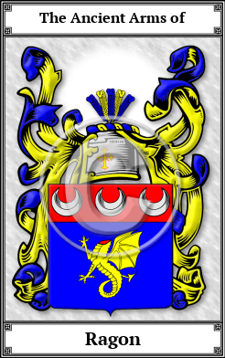 Ragon Family Crest Download (JPG) Book Plated - 600 DPI