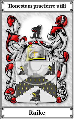 Raike Family Crest Download (JPG)  Book Plated - 150 DPI