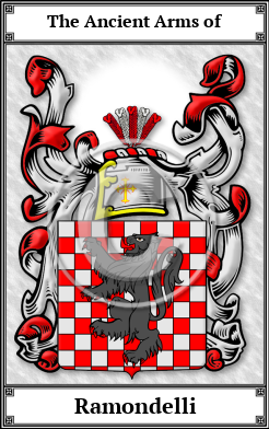 Ramondelli Family Crest Download (JPG)  Book Plated - 150 DPI