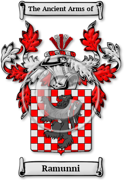 Ramunni Family Crest Download (jpg) Legacy Series - 150 DPI