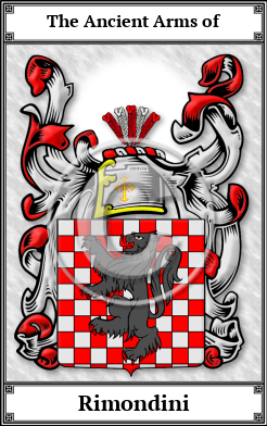 Rimondini Family Crest Download (JPG)  Book Plated - 150 DPI