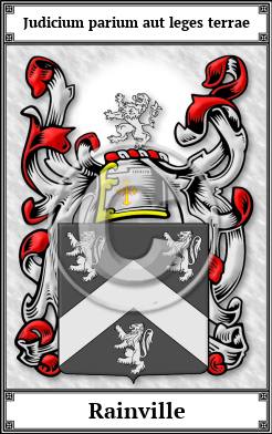 Rainville Family Crest Download (JPG)  Book Plated - 150 DPI