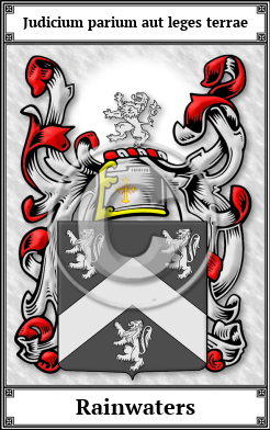 Rainwaters Family Crest Download (JPG)  Book Plated - 150 DPI
