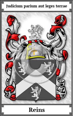 Reins Family Crest Download (JPG)  Book Plated - 150 DPI