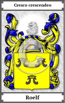 Roelf Family Crest Download (JPG) Book Plated - 600 DPI