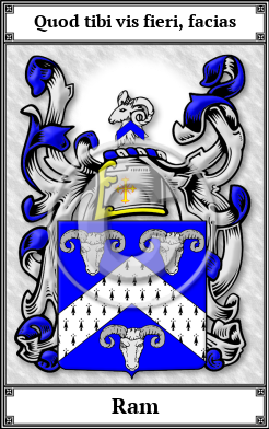 Ram Family Crest Download (JPG)  Book Plated - 150 DPI