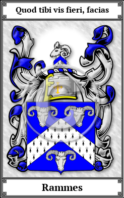 Rammes Family Crest Download (JPG)  Book Plated - 150 DPI
