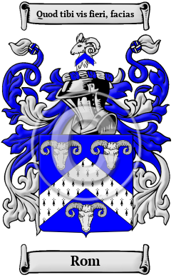 Rom Family Crest Download (JPG) Heritage Series - 600 DPI