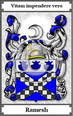 Ramesh Family Crest Download (JPG)  Book Plated - 150 DPI