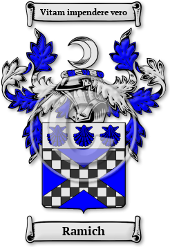 Ramich Family Crest Download (jpg) Legacy Series - 150 DPI