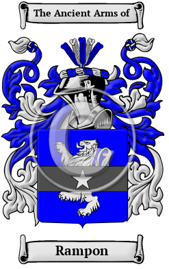 Rampon Family Crest/Coat of Arms