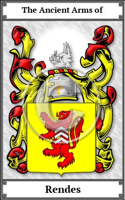 Rendes Family Crest Download (JPG)  Book Plated - 150 DPI