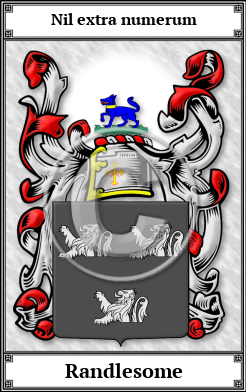 Randlesome Family Crest Download (JPG) Book Plated - 600 DPI