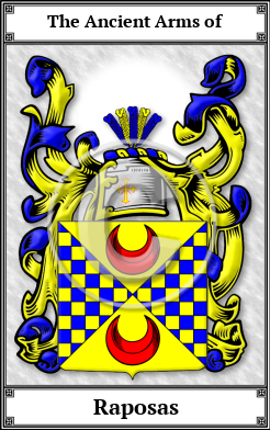 Raposas Family Crest Download (JPG)  Book Plated - 150 DPI