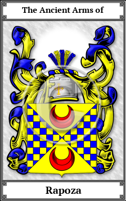 Rapoza Family Crest Download (JPG) Book Plated - 600 DPI