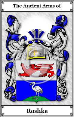 Rashka Family Crest Download (JPG)  Book Plated - 150 DPI