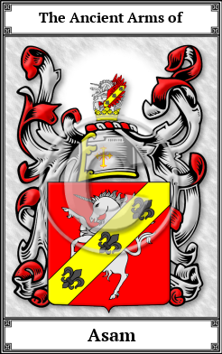 Asam Family Crest Download (JPG) Book Plated - 600 DPI
