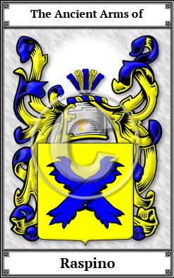 Raspino Family Crest Download (JPG)  Book Plated - 150 DPI
