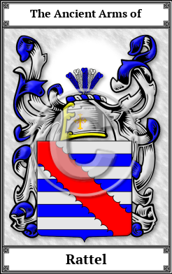 Rattel Family Crest Download (JPG)  Book Plated - 150 DPI