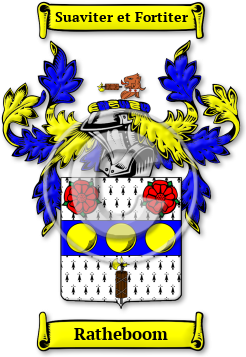 Ratheboom Family Crest Download (jpg) Legacy Series - 150 DPI
