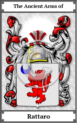 Rattaro Family Crest Download (JPG) Book Plated - 600 DPI