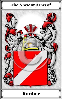Rauber Family Crest Download (JPG)  Book Plated - 150 DPI