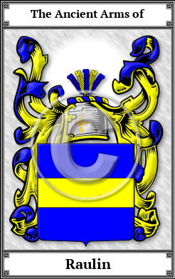 Raulin Family Crest Download (JPG)  Book Plated - 150 DPI