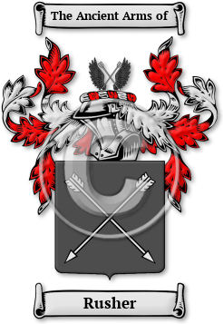Rusher Family Crest Download (jpg) Legacy Series - 150 DPI