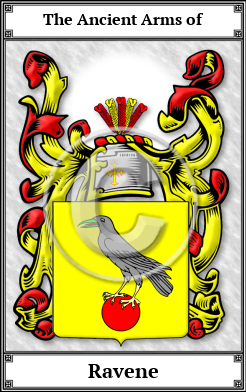 Ravene Family Crest Download (JPG)  Book Plated - 150 DPI