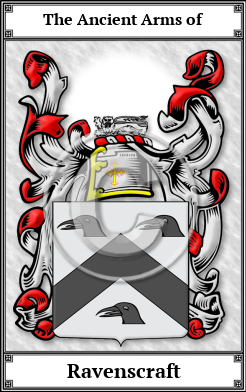 Ravenscraft Family Crest Download (JPG)  Book Plated - 150 DPI
