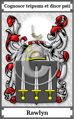 Rawlyn Family Crest Download (JPG)  Book Plated - 150 DPI