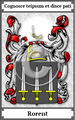 Rorent Family Crest Download (JPG)  Book Plated - 150 DPI