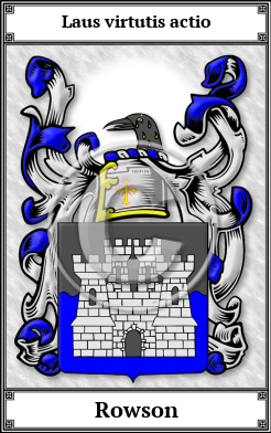 Rowson Family Crest Download (JPG)  Book Plated - 150 DPI
