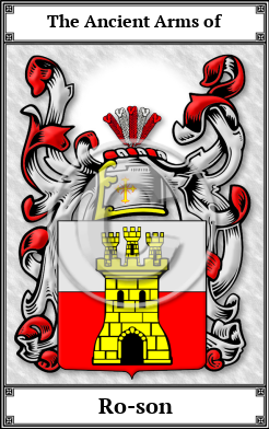 Ro-son Family Crest Download (JPG)  Book Plated - 150 DPI