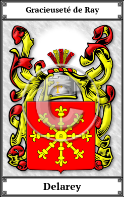 Delarey Family Crest Download (JPG)  Book Plated - 150 DPI