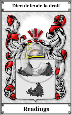 Readings Family Crest Download (JPG) Book Plated - 600 DPI