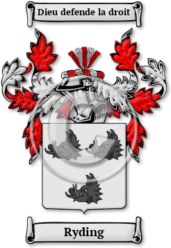 Ryding Family Crest Download (jpg) Legacy Series - 150 DPI