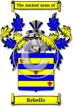 Rebello Family Crest Download (jpg) Legacy Series - 150 DPI