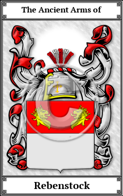 Rebenstock Family Crest Download (JPG) Book Plated - 600 DPI