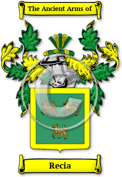 Recia Family Crest Download (jpg) Legacy Series - 150 DPI