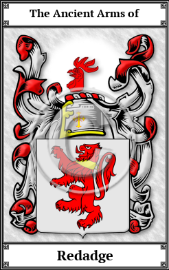 Redadge Family Crest Download (JPG)  Book Plated - 150 DPI