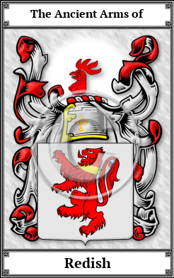 Redish Family Crest Download (JPG)  Book Plated - 150 DPI